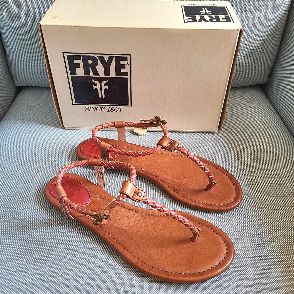 NIB Frye Madison Braided Thong Flat Sandals | Sz 9